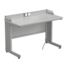 Student desk with flange and sockets 1200х600х760 mm (white laminate)