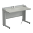 Student desk with flange and sockets 1200600760 mm (gray laminate)