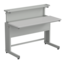 Student desk with sliding tray 1200600760 mm (white laminate)