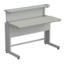 Student desk with sliding tray 1200600760 mm (gray laminate)