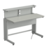 Student desk with sliding tray and sockets 1200600760 mm (white laminate)