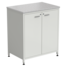 Laboratory underbench cabinet 2 doors (white laminate, white metal) 910х615х1060 mm