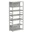 Стеллаж универсальный 6 полок с бортиком  900x400x1945, без опор, серый металл