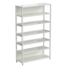 Shelf stand (multi-purpose, 6 shelves, white metal) 1200x400x1945