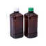 Square bottle with a screw cap and a tamper evident ring (brown color) 540ml (PET)
