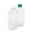 Square bottle with a screw cap and a tamper evident ring (transparent) 510ml (PET)