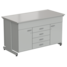 Laboratory cabinet 2 doors + 5 drawers 1513x763x900 mm, worktop material - DURCON (with a ledge)