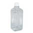 Square bottle with a screw cap and a tamper evident ring (transparent) 540ml (PET)