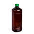 Square bottle with a screw cap (brown color) 1000ml (PET)