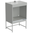 Шкаф для нагревательных печей 1210x870x1895 мм, серый металл, раб. поверхность - КЕРАМОГРАНИТ