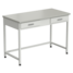 Laboratory bench with 2 drawers 1200x600x850, worktop material - melamine - standard grade, grey