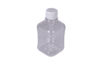 Square bottle with a screw cap and a tamper evident ring (transparent) 270ml (PET)