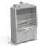 Fume cupboard without water inlet, with electrical equipment (ceramic, white metal) 15207502160 mm