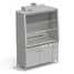 Fume cupboard with water inlet and electrical equipment (labgrade, white metal) 15207502160 mm