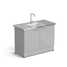 Sink table EROS 1200x600x900 mm, polypropylene bowl in the center, working surface - MONOLITHIC GRANITE with a side