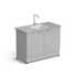 Sink table EROS 1200x600x900 mm, polypropylene bowl in the center, working surface - MONOLITHIC GRANITE with PVC edge