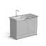 Sink table EROS 1200x600x900 mm, polypropylene bowl, working surface - MONOLITHIC PORCELAIN STONEWARE with side