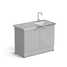 Sink table EROS 1200x600x900 mm, polypropylene bowl on the right, working surface - MONOLITHIC PORCELAIN STONEWARE with side