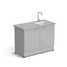 Sink table EROS 1200x600x900 mm, polypropylene bowl on the right, working surface - MONOLITHIC PORCELAIN STONEWARE with PVC edge
