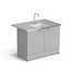 Sink table EROS1200x800x900 mm sink table, polypropylene bowl in the center, working surface - MONOLITHIC GRANITE with a side