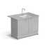 Sink table EROS 1200x800x900 mm, polypropylene bowl in the center, working surface - MONOLITHIC GRANITE with PVC edge