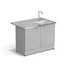 Sink table EROS 1200x800x900 mm, polypropylene bowl on the left, working surface - MONOLITHIC PORCELAIN STONEWARE with PVC edge