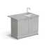 Sink table EROS 1200x800x900 mm, polypropylene bowl on the right, working surface - MONOLITHIC PORCELAIN STONEWARE with PVC edge