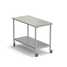 Sliding table with bottom shelf E�ROS 1200x600x900 mm, working surface - LAMINATE GREY