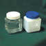 Square jar with a jar seal lid and a screw cap (transparent) 250ml (LDPE)