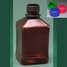 Square bottle with a screw cap (brown color) 270ml (PET)