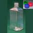 Square bottle with a screw cap (transparent) 510ml (PET)