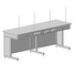 Demonstration bench  2400х750х900 mm (grey laminate)