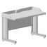 Student desk with flange and sockets 1200х600х760 mm (gray laminate)