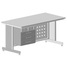 Teacher table with suspended cabinet and electrical equipment 1500х750х760 mm (labgrade-light)